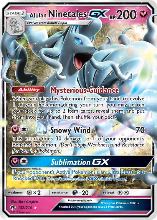 Alolan Ninetales-GX - 132/214 - Lost Thunder