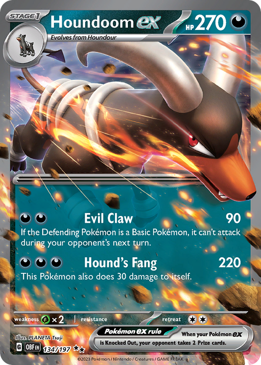 Houndoom ex - 134/197 - Obsidian Flames