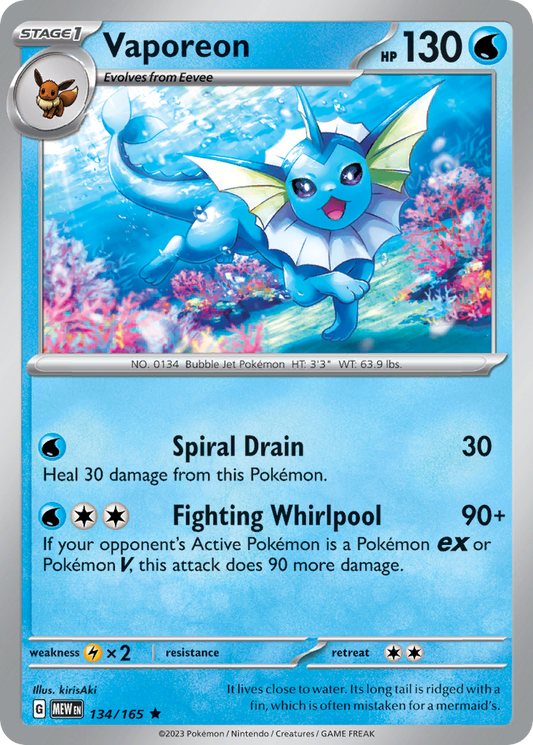 Vaporeon - 134/165 - 151