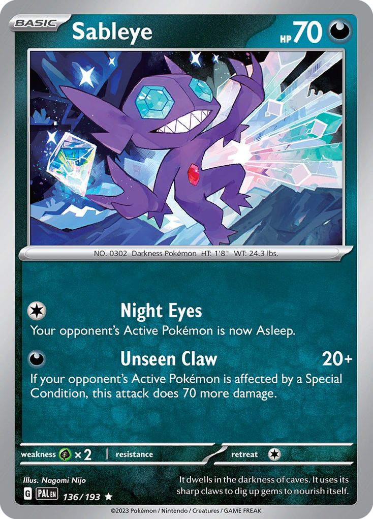 Sableye - 136/193 - Paldea Evolved