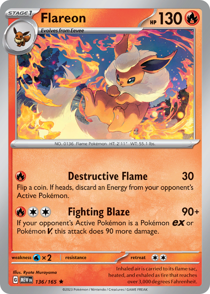 Flareon - 136/165 - 151