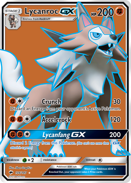 Lycanroc-GX - 136/147 - Burning Shadows