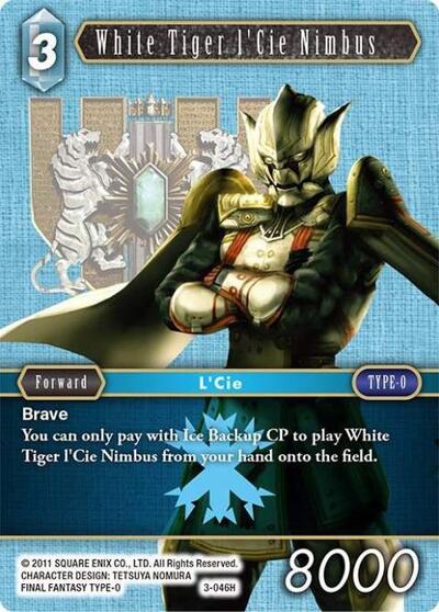 White Tiger l'Cie Nimbus - 3-046H - Hero - Opus III