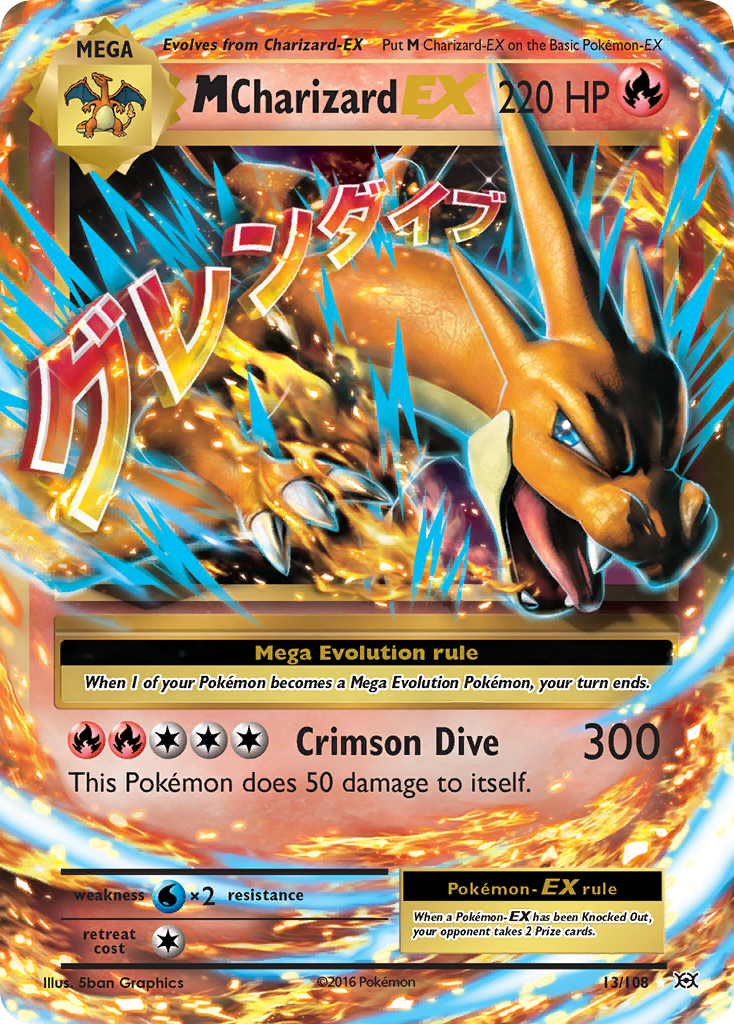 M Charizard-EX - 013/108 - Evolutions