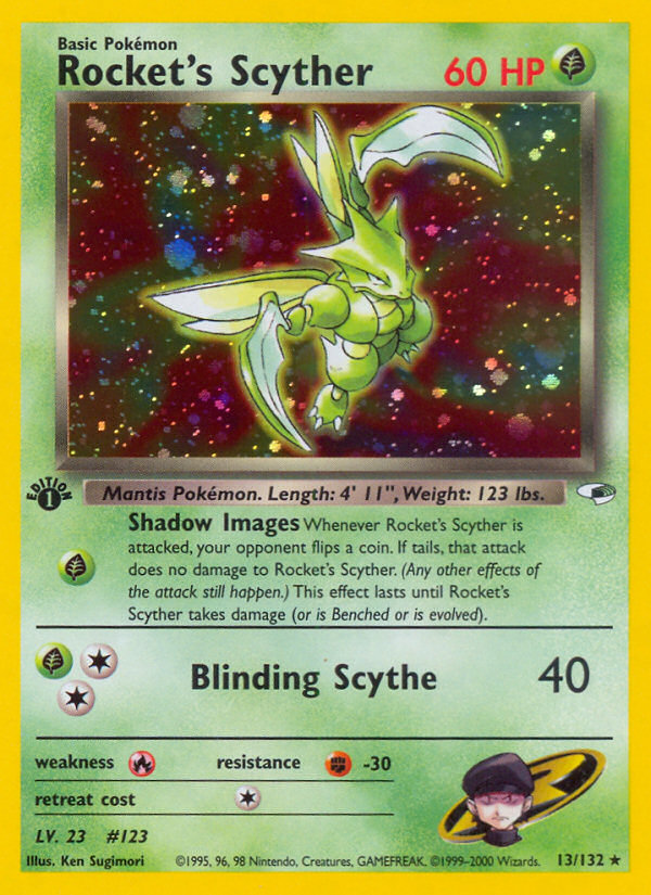 Rocket's Scyther - 013/132 - Gym Heroes