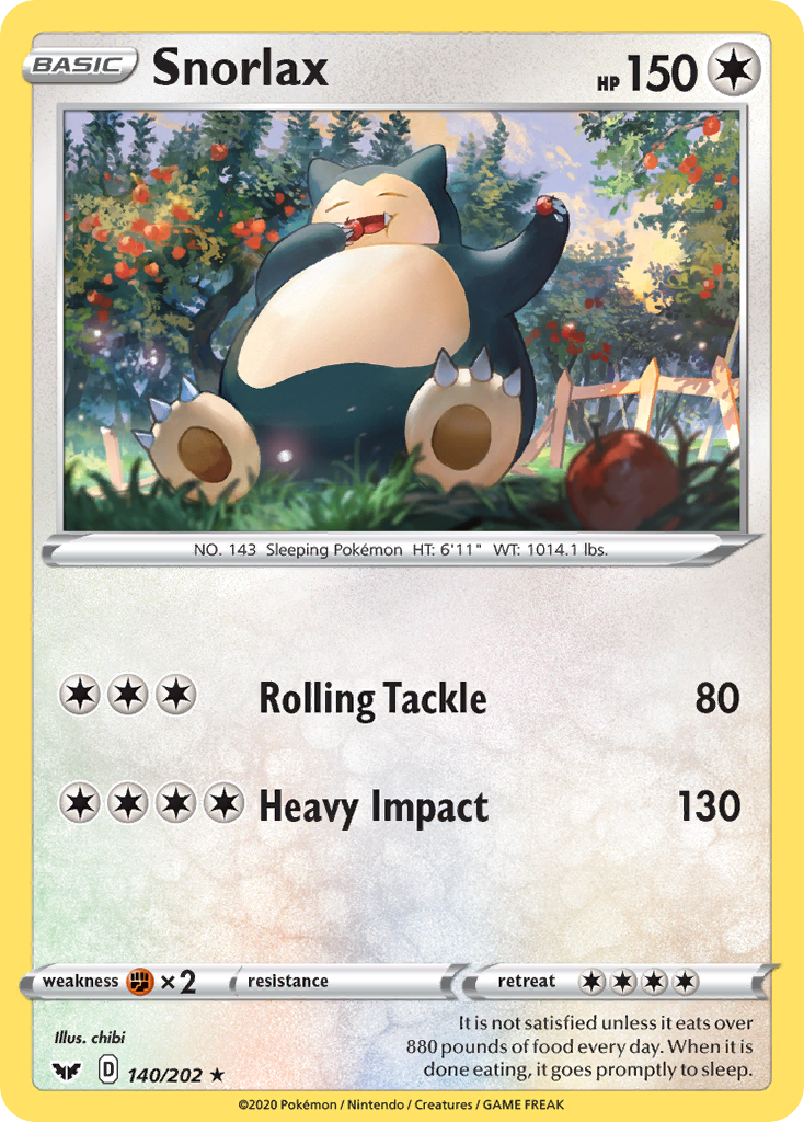 Snorlax - 140/202 - Sword & Shield