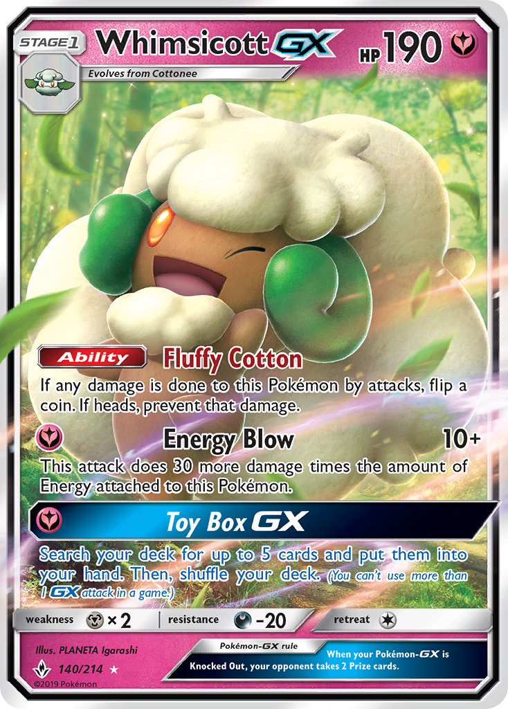 Whimsicott-GX - 140/214 - Unbroken Bonds