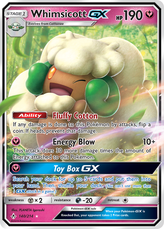 Whimsicott-GX - 140/214 - Unbroken Bonds