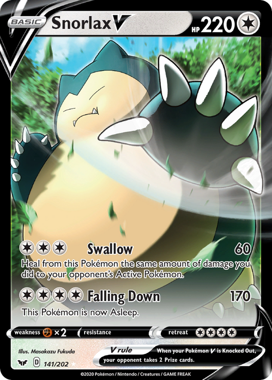 Snorlax V - 141/202 - Sword & Shield