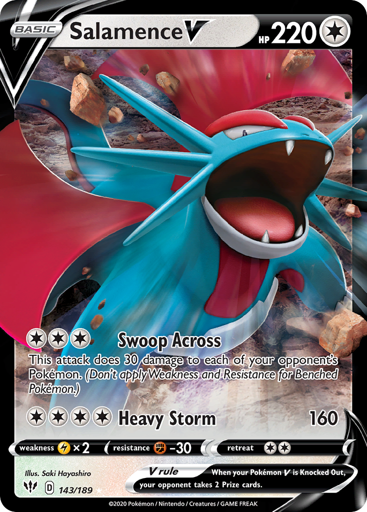 Salamence V - 143/189 - Darkness Ablaze