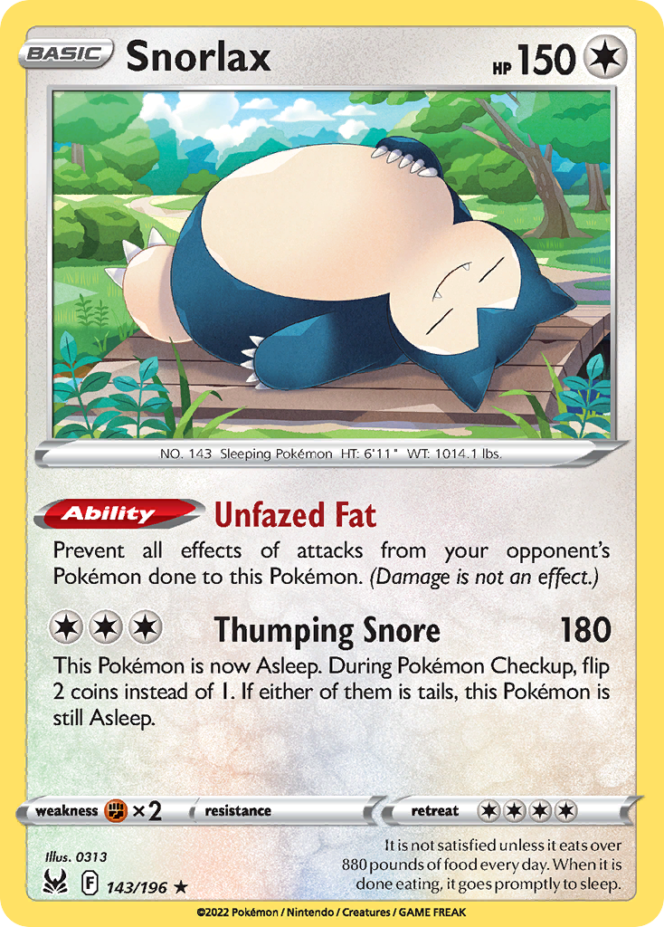 Snorlax - 143/196 - Lost Origin