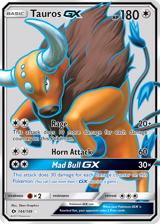 Tauros-GX - 144/149 - Sun & Moon