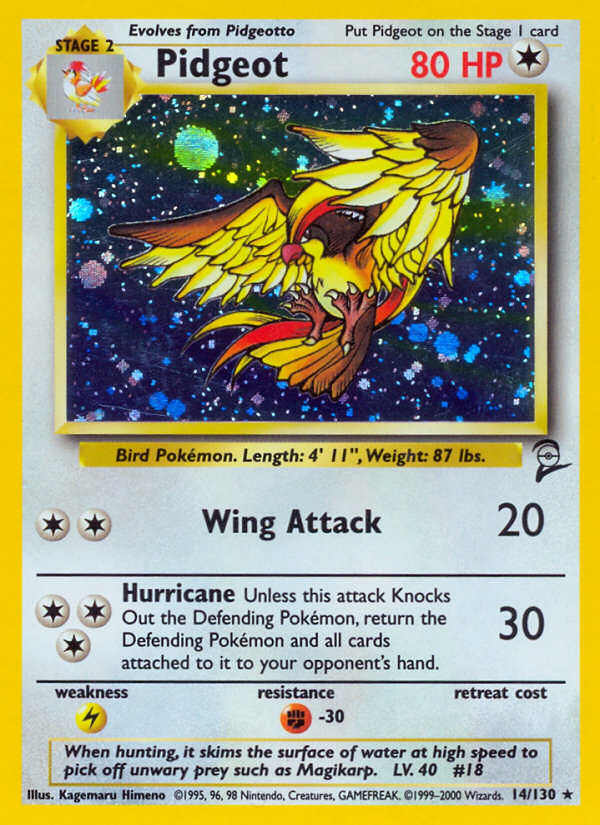 Pidgeot - 014/130 - Base Set 2