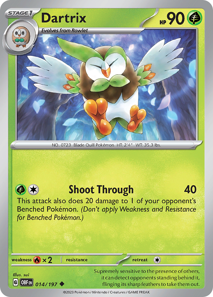 Dartrix - 014/197 - Obsidian Flames