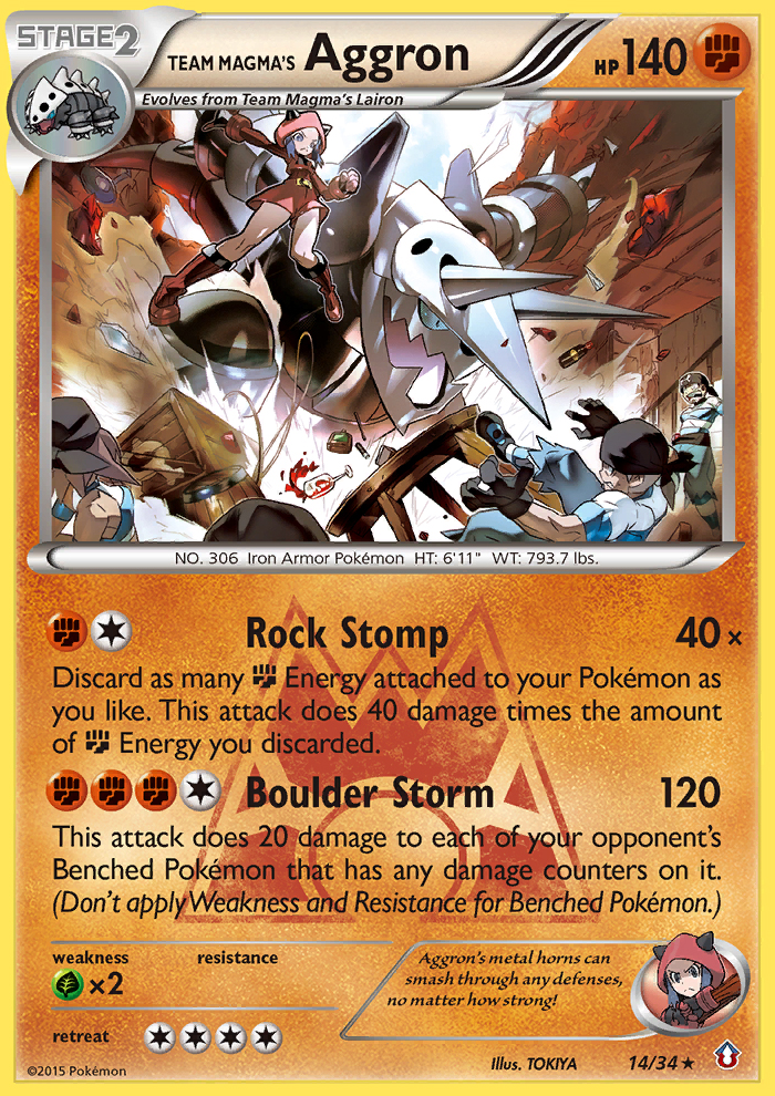 Team Magma's Aggron - 14/34 - Double Crisis