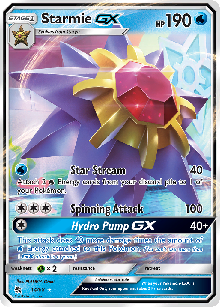 Starmie-GX - 14/68 - Hidden Fates