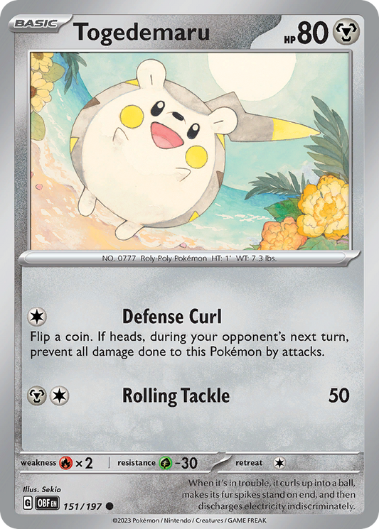 Togedemaru - 151/197 - Obsidian Flames