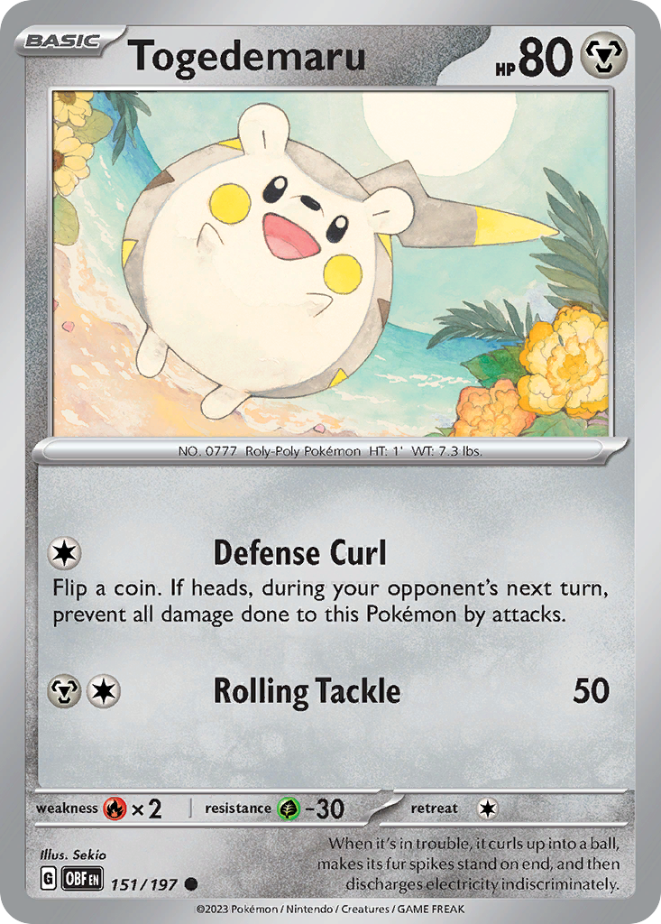 Togedemaru - 151/197 - Obsidian Flames