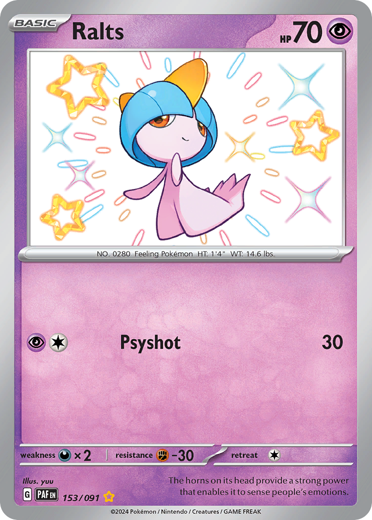 Ralts - 153/91 - Paldean Fates