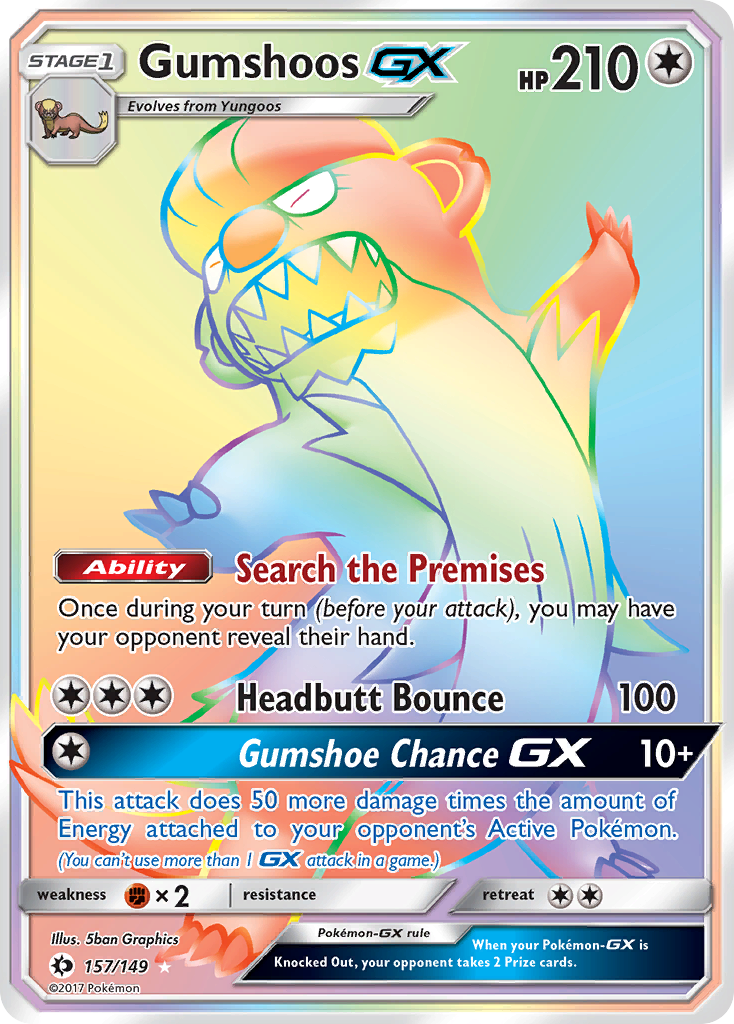 Gumshoos-GX - 157/149 - Sun & Moon