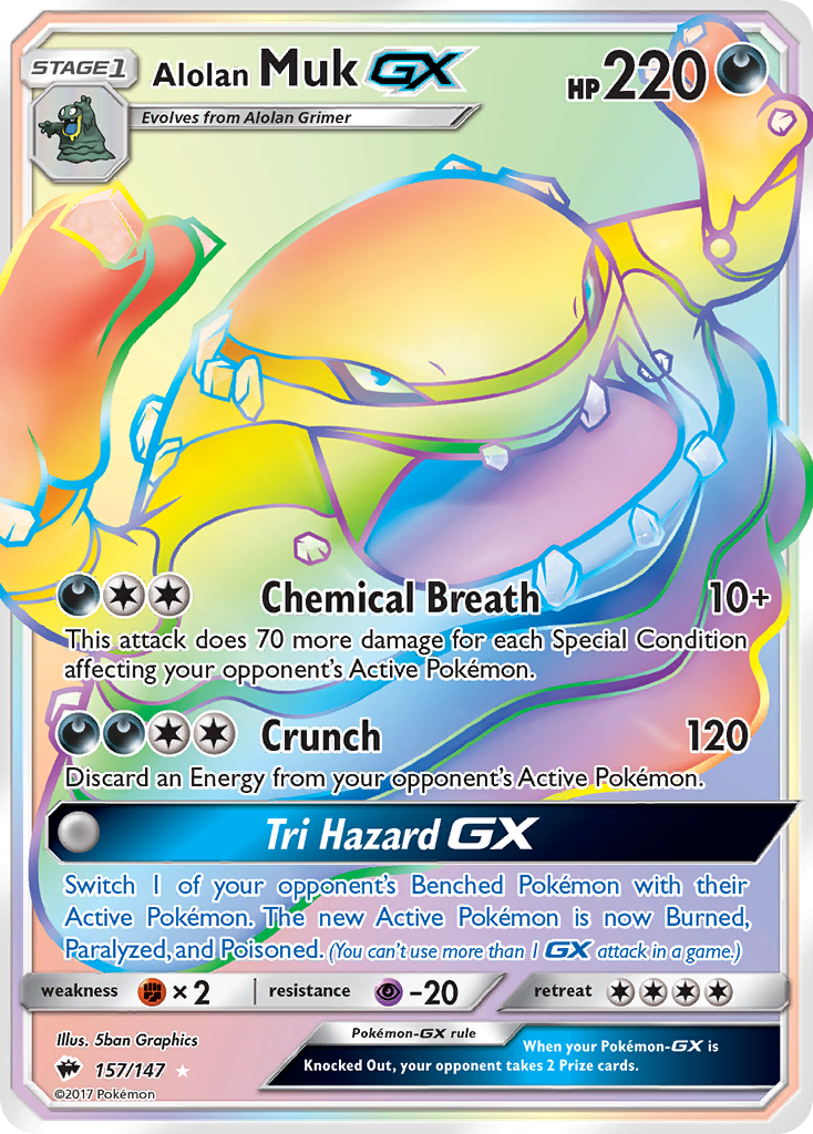 Alolan Muk-GX - 157/147 - Burning Shadows