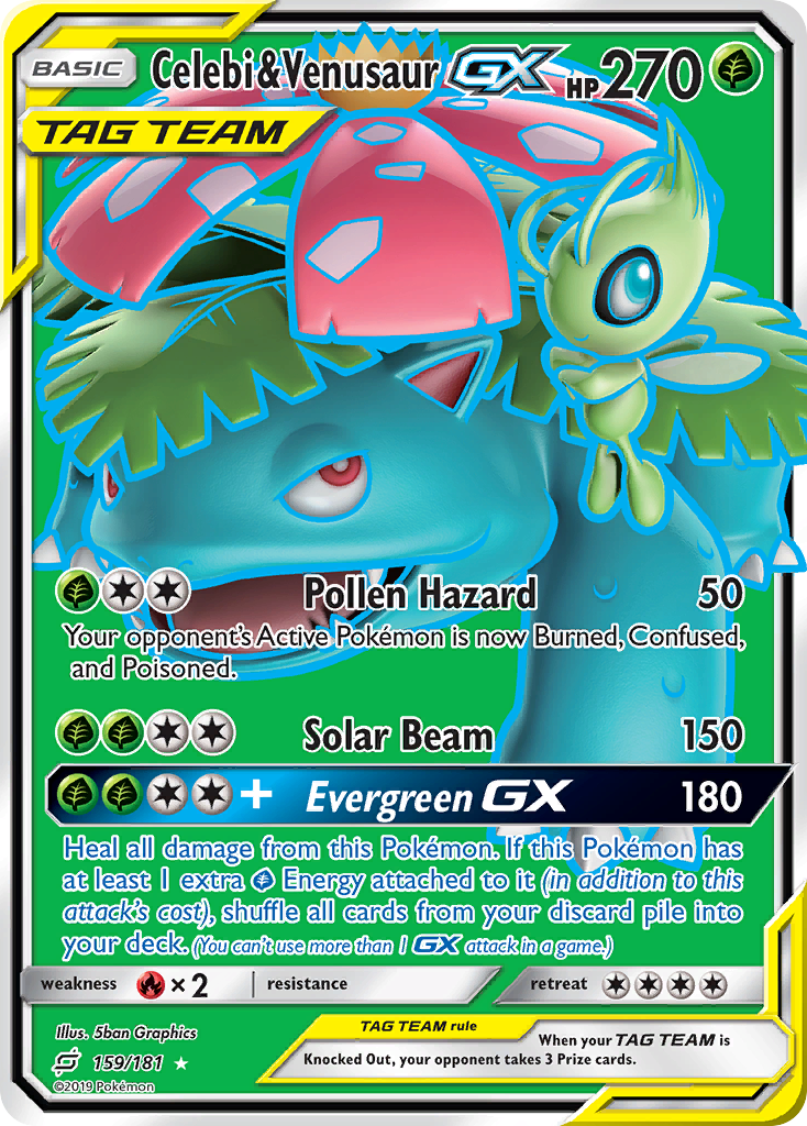 Celebi & Venusaur-GX - 159/181 - Team Up