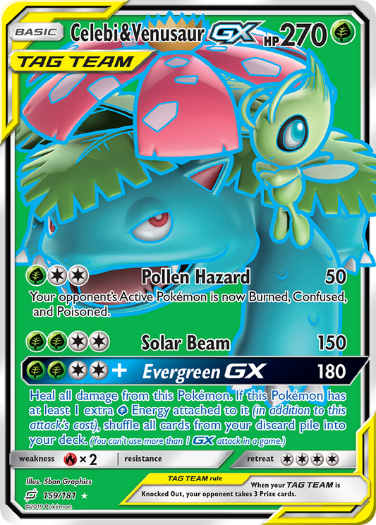 Celebi & Venusaur-GX - 159/181 - Team Up