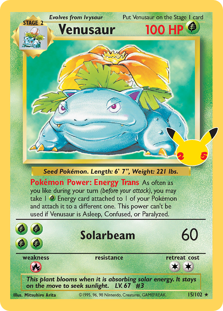 Venusaur - 15/25 - Celebrations: Classic Collection