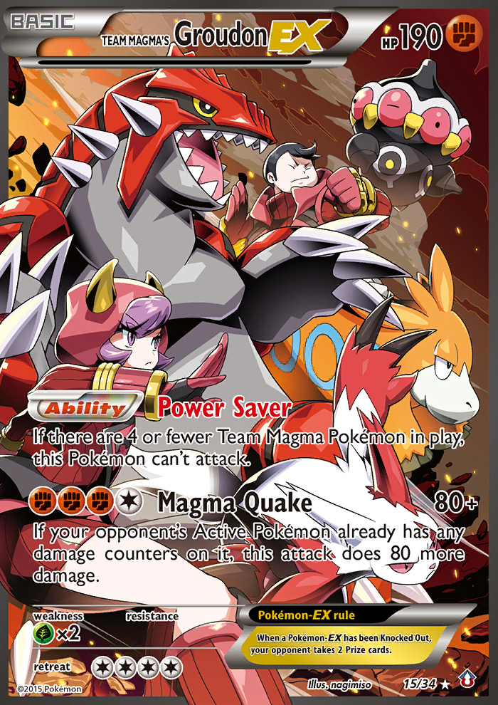 Team Magma's Groudon-EX - 15/34 - Double Crisis