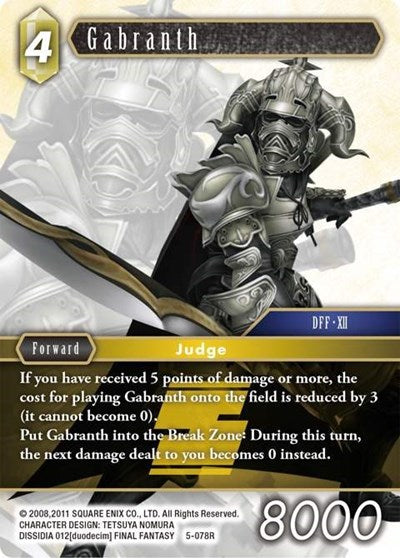 Gabranth - 5-078R - Rare - Opus V