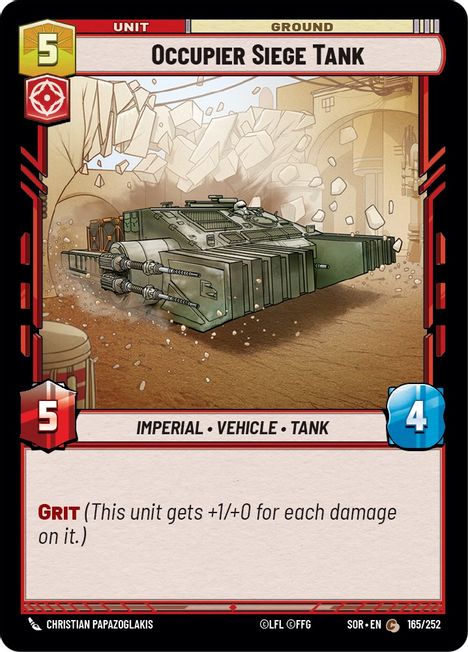 Occupier Siege Tank - SOR - 165 - Common - Normal