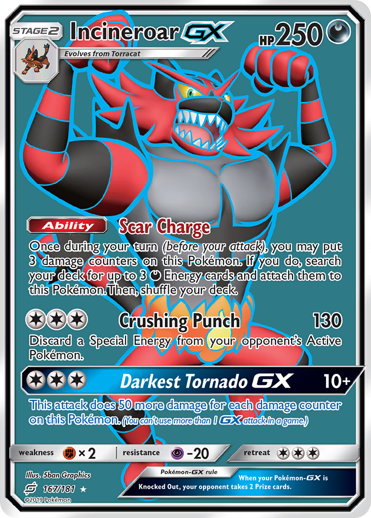 Incineroar-GX - 167/181 - Team Up