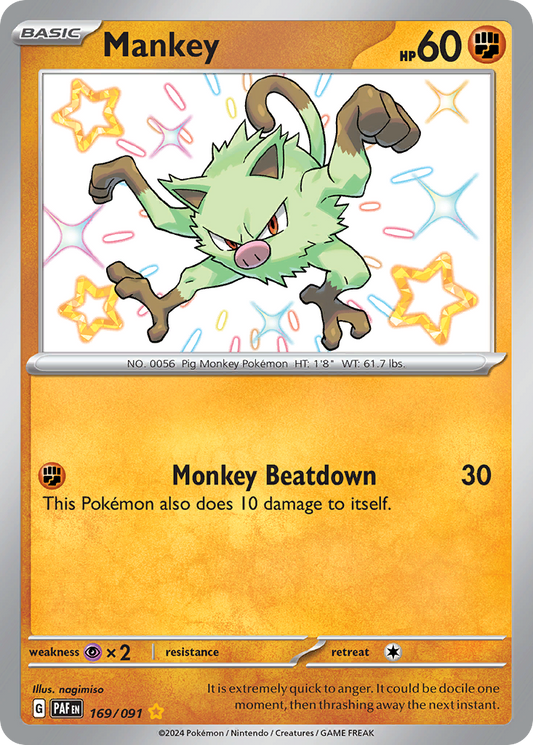 Mankey - 169/91 - Paldean Fates