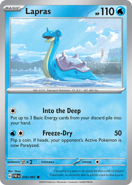 Lapras - 16/91 - Paldean Fates