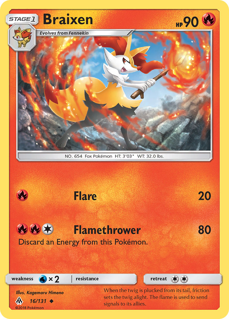 Braixen - 016/131 - Forbidden Light