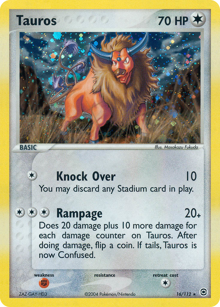 Tauros - 016/112 - FireRed & LeafGreen