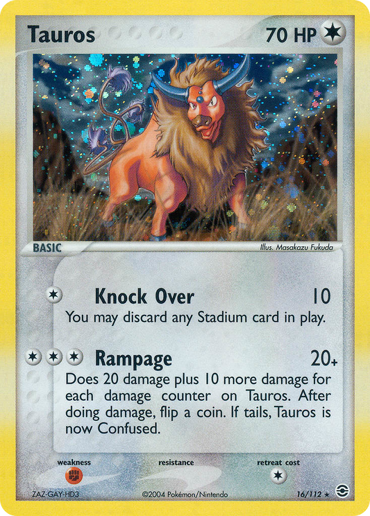 Tauros - 016/112 - FireRed & LeafGreen