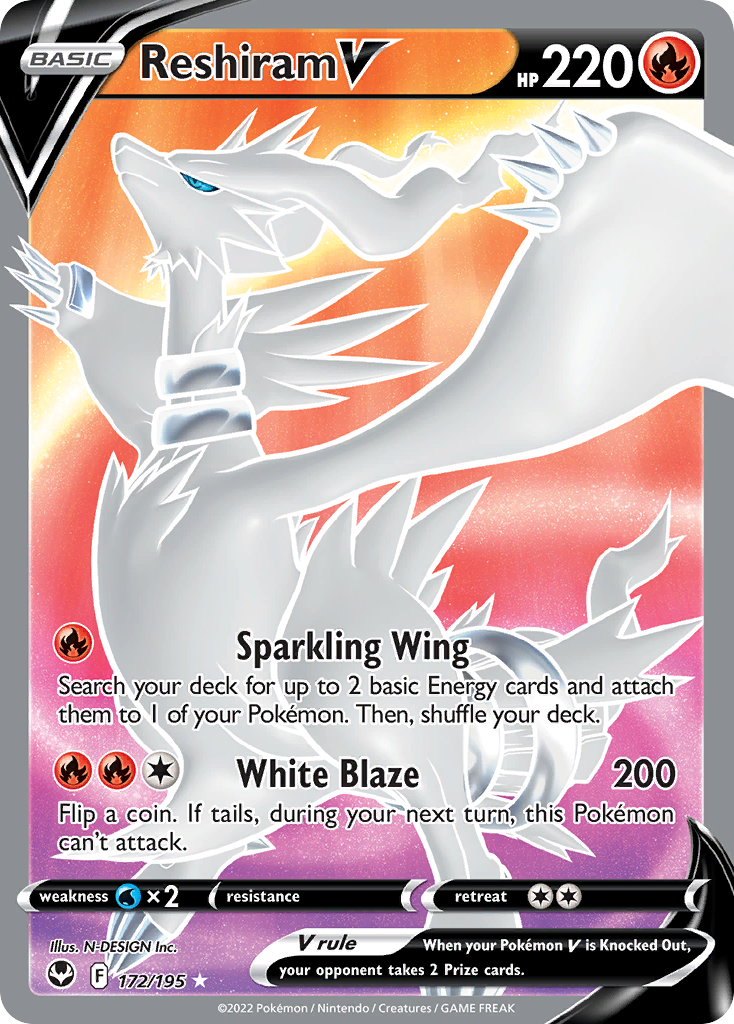 Reshiram V - 172/195 - Silver Tempest