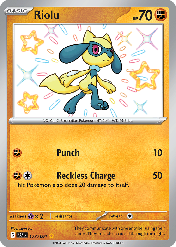 Riolu - 173/91 - Paldean Fates