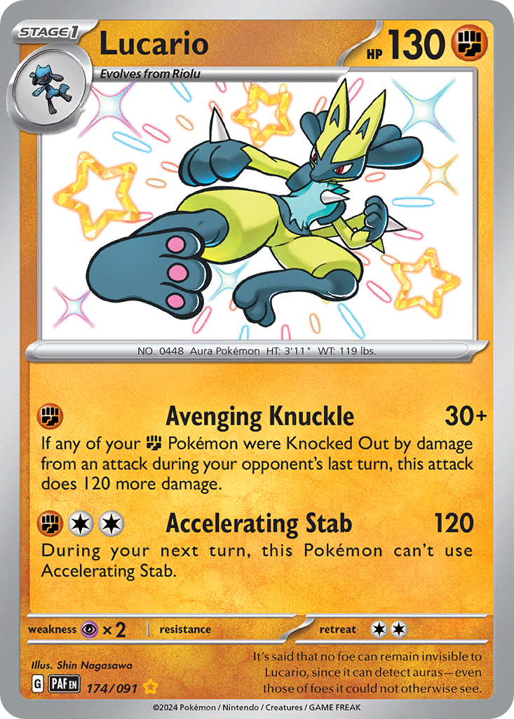 Lucario - 174/91 - Paldean Fates