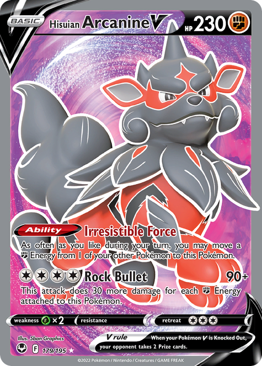 Hisuian Arcanine V - 179/195 - Silver Tempest