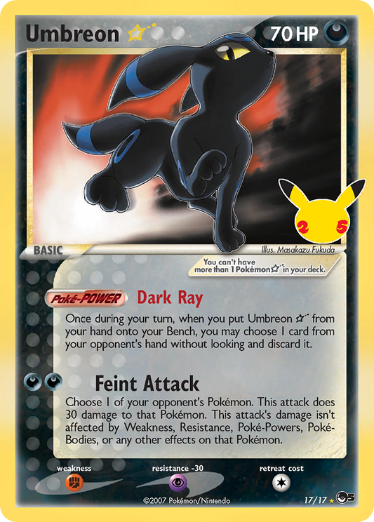 Umbreon ★ - 17/25 - Celebrations: Classic Collection