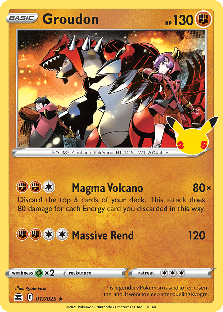 Groudon - 17/25 - Celebrations