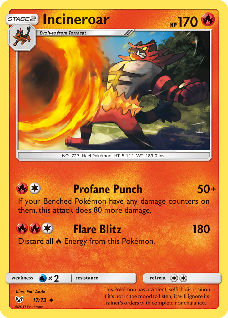 Incineroar - 17/73 - Shining Legends