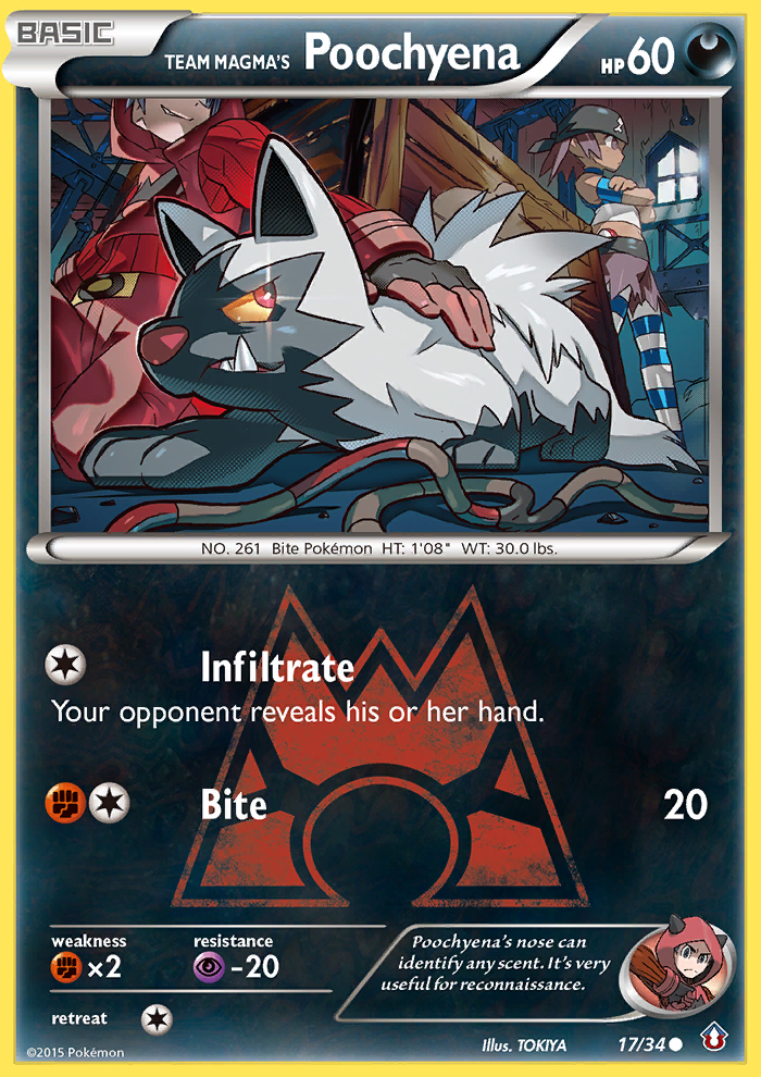 Team Magma's Poochyena - 17/34 - Double Crisis