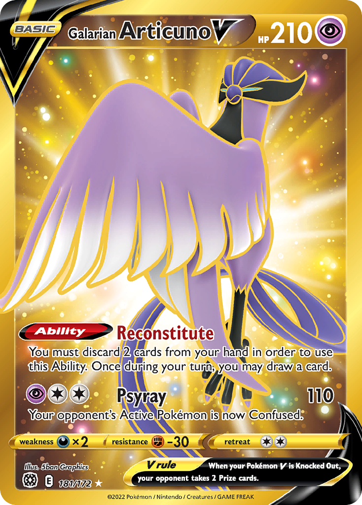 Galarian Articuno V - 181/172 - Brilliant Stars