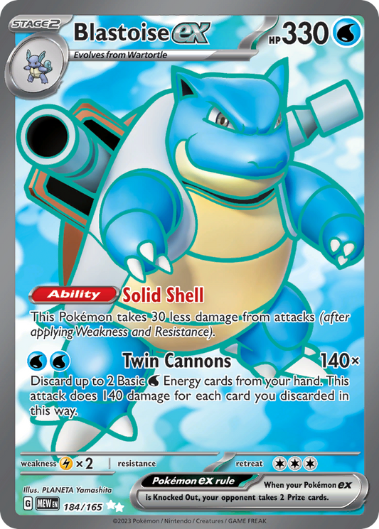 Blastoise ex - 184/165 - 151