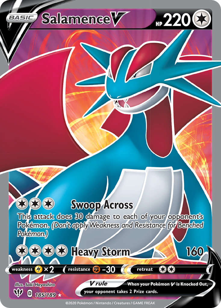 Salamence V - 185/189 - Darkness Ablaze