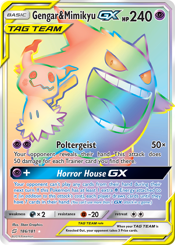 Gengar & Mimikyu-GX - 186/181 - Team Up