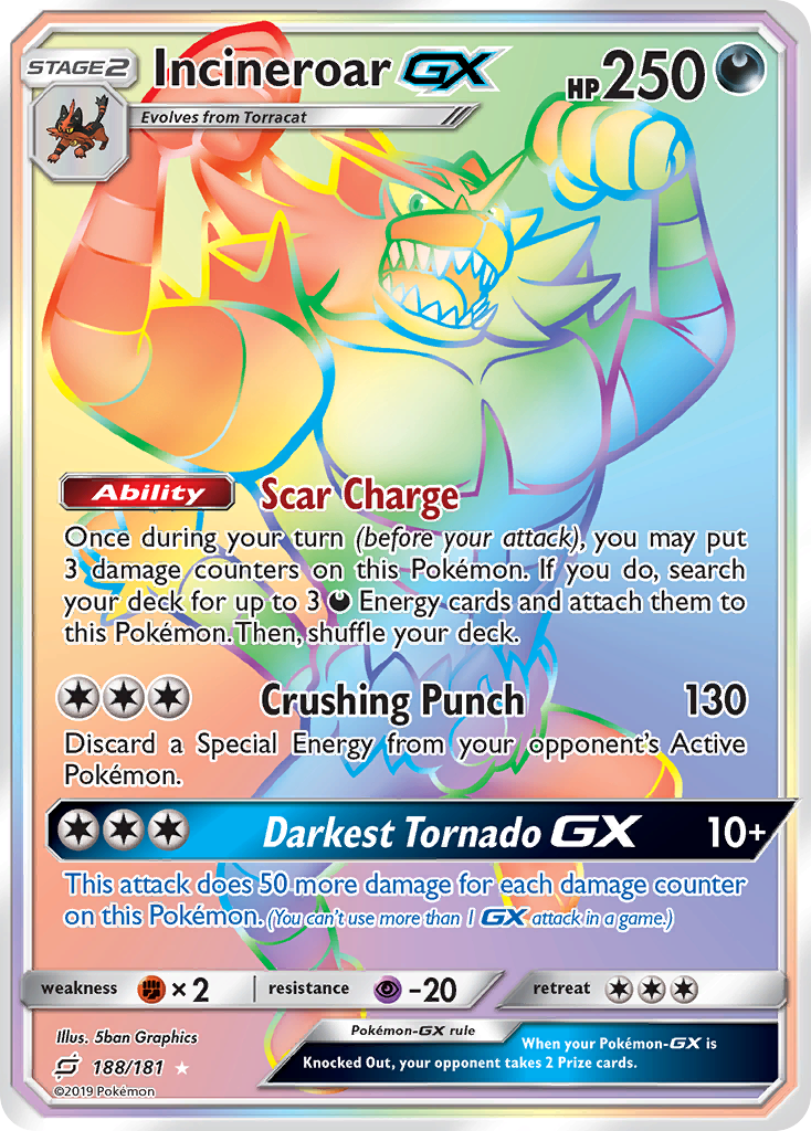 Incineroar-GX - 188/181 - Team Up